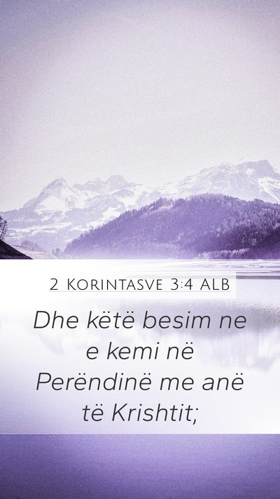 2 Korintasve 3:4 ALB Bible Verse Image