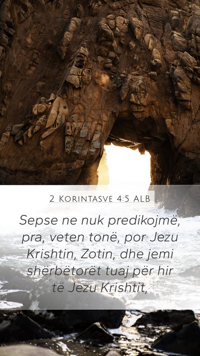 2 Korintasve 4:5 ALB Bible Verse Image