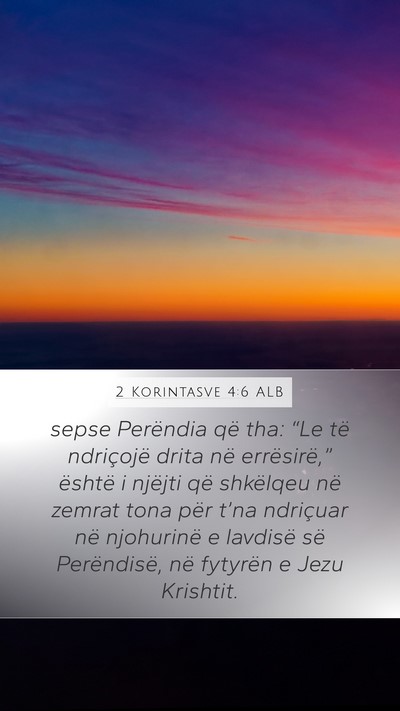 2 Korintasve 4:6 ALB Bible Verse Image