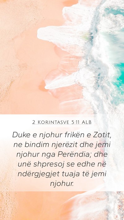 2 Korintasve 5:11 ALB Bible Verse Image