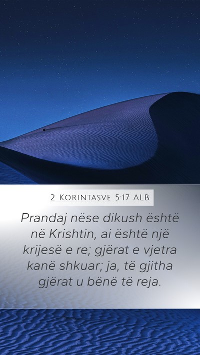 2 Korintasve 5:17 ALB Bible Verse Image