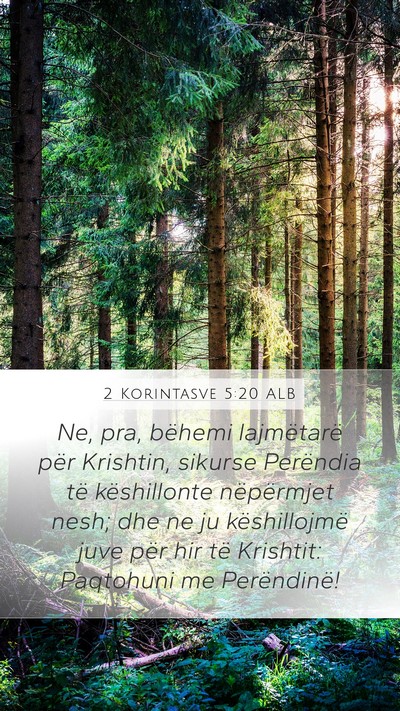 2 Korintasve 5:20 ALB Bible Verse Image