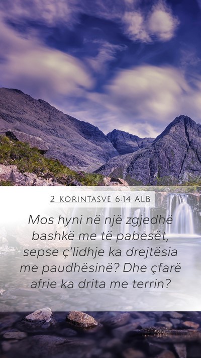 2 Korintasve 6:14 ALB Bible Verse Image