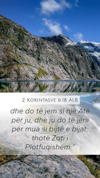 2 Korintasve 6:18 ALB Bible Verse Image