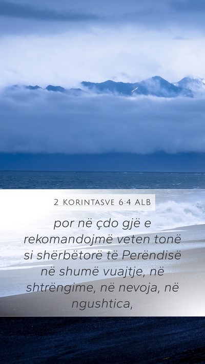 2 Korintasve 6:4 ALB Bible Verse Image