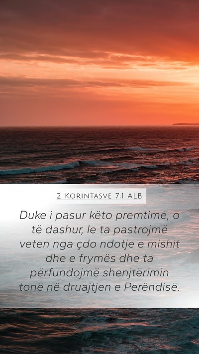 2 Korintasve 7:1 ALB Bible Verse Image