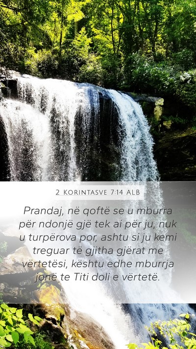 2 Korintasve 7:14 ALB Bible Verse Image