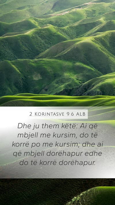 2 Korintasve 9:6 ALB Bible Verse Image