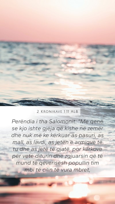 2 Kronikave 1:11 ALB Bible Verse Image
