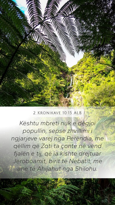 2 Kronikave 10:15 ALB Bible Verse Image