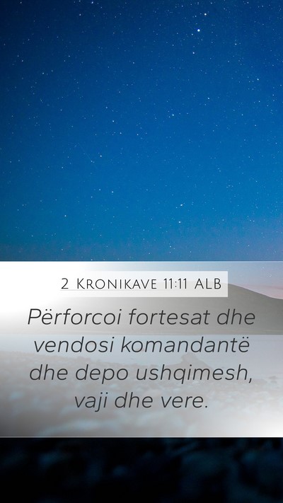 2 Kronikave 11:11 ALB Bible Verse Image