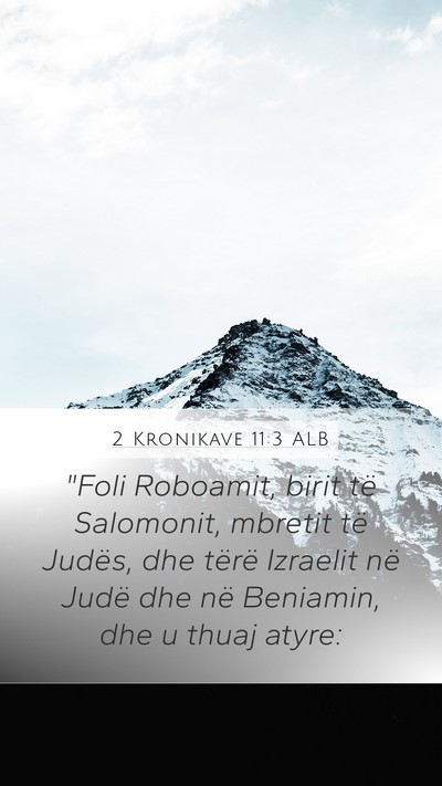 2 Kronikave 11:3 ALB Bible Verse Image