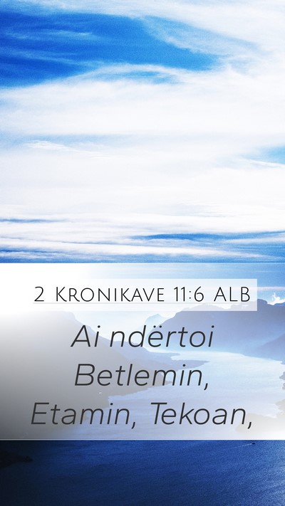 2 Kronikave 11:6 ALB Bible Verse Image