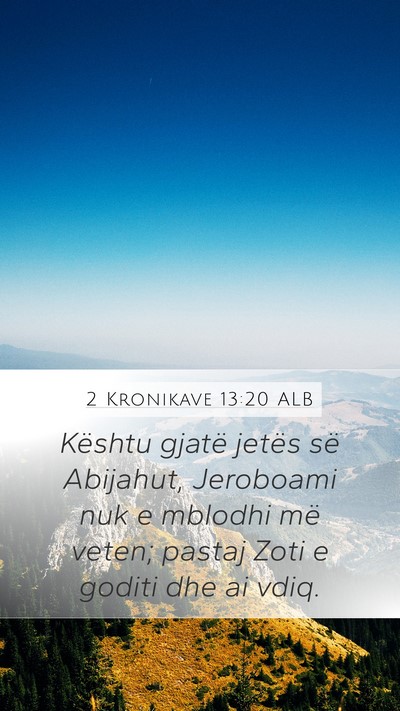 2 Kronikave 13:20 ALB Bible Verse Image