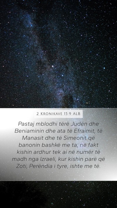 2 Kronikave 15:9 ALB Bible Verse Image