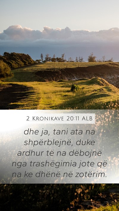 2 Kronikave 20:11 ALB Bible Verse Image