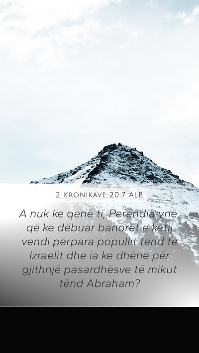 2 Kronikave 20:7 ALB Bible Verse Image