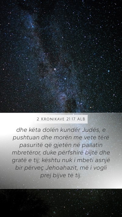 2 Kronikave 21:17 ALB Bible Verse Image