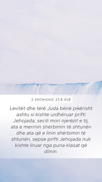 2 Kronikave 23:8 ALB Bible Verse Image