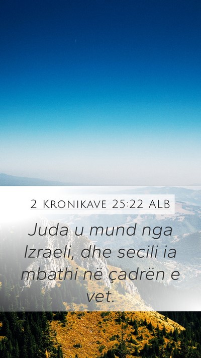 2 Kronikave 25:22 ALB Bible Verse Image