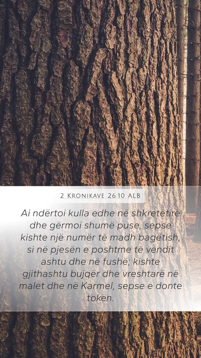 2 Kronikave 26:10 ALB Bible Verse Image
