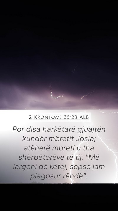 2 Kronikave 35:23 ALB Bible Verse Image