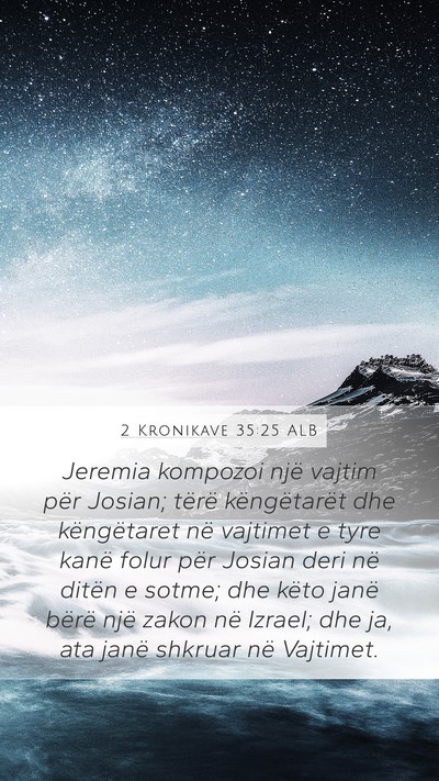 2 Kronikave 35:25 ALB Bible Verse Image