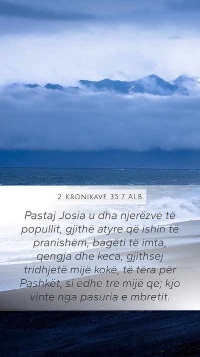 2 Kronikave 35:7 ALB Bible Verse Image