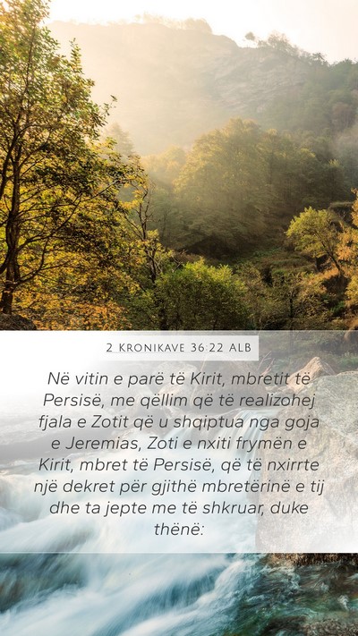 2 Kronikave 36:22 ALB Bible Verse Image