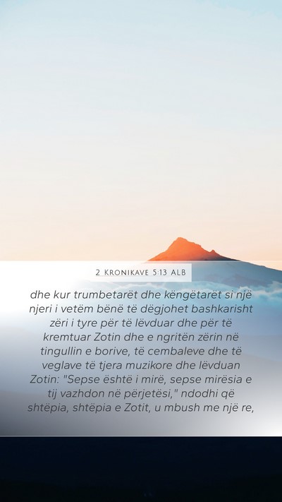 2 Kronikave 5:13 ALB Bible Verse Image