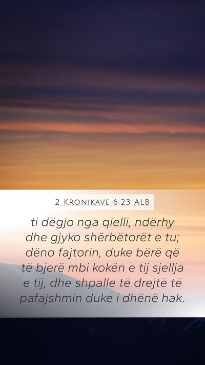 2 Kronikave 6:23 ALB Bible Verse Image
