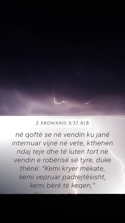 2 Kronikave 6:37 ALB Bible Verse Image