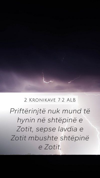 2 Kronikave 7:2 ALB Bible Verse Image