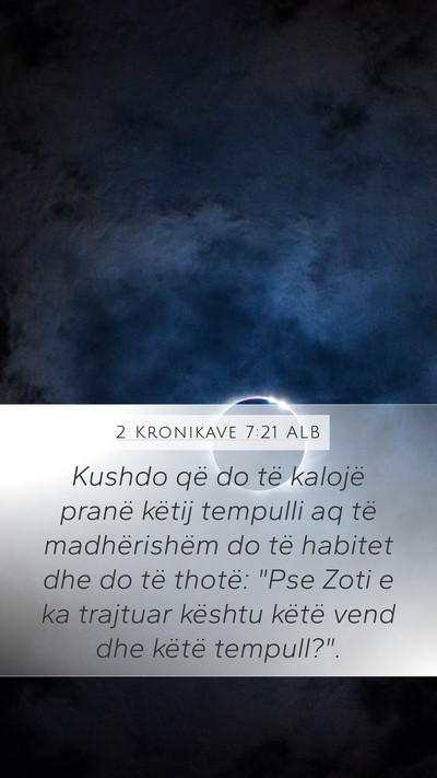 2 Kronikave 7:21 ALB Bible Verse Image