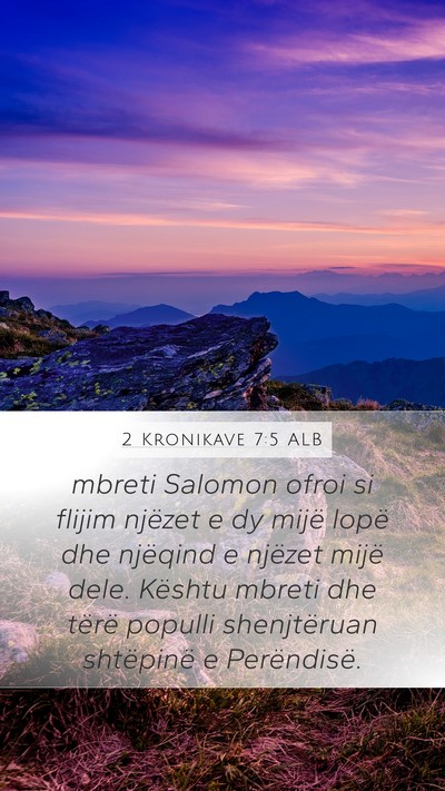 2 Kronikave 7:5 ALB Bible Verse Image