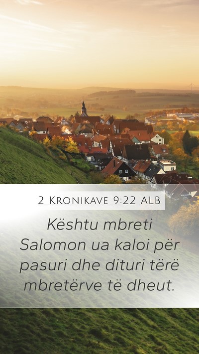 2 Kronikave 9:22 ALB Bible Verse Image