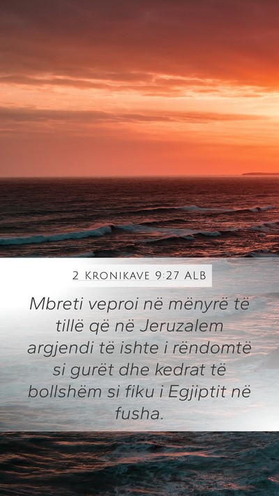 2 Kronikave 9:27 ALB Bible Verse Image