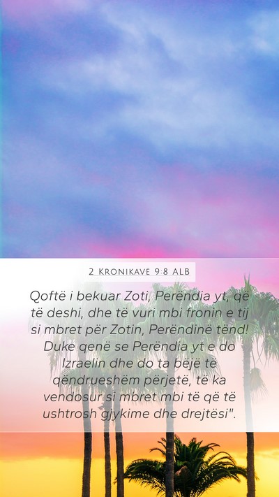 2 Kronikave 9:8 ALB Bible Verse Image