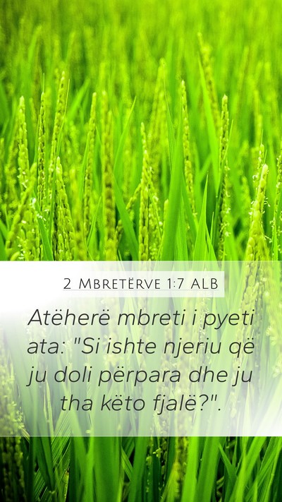 2 Mbretërve 1:7 ALB Mobile Phone Wallpaper - Atëherë mbreti i pyeti ata: 