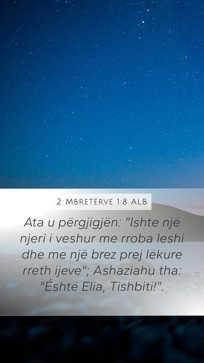 2 Mbretërve 1:8 ALB Bible Verse Image
