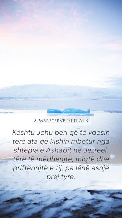 2 Mbretërve 10:11 ALB Bible Verse Image