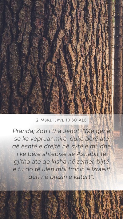 2 Mbretërve 10:30 ALB Bible Verse Image