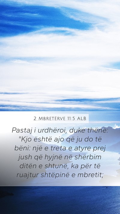 2 Mbretërve 11:5 ALB Bible Verse Image