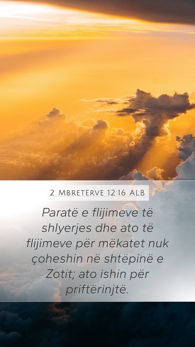 2 Mbretërve 12:16 ALB Mobile Phone Wallpaper - Paratë e flijimeve të shlyerjes dhe ato të - Mobile Bible Verse Wallpaper