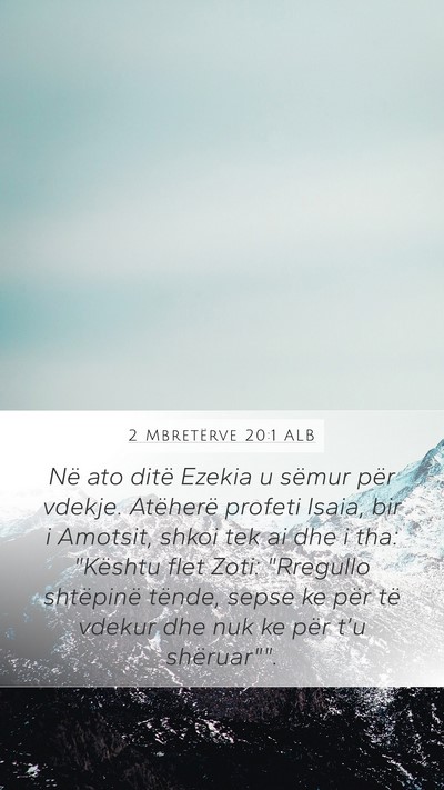 2 Mbretërve 20:1 ALB Bible Verse Image