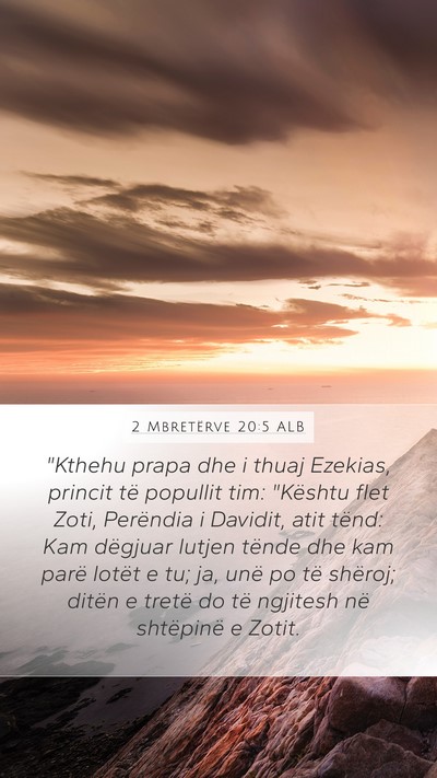 2 Mbretërve 20:5 ALB Bible Verse Image