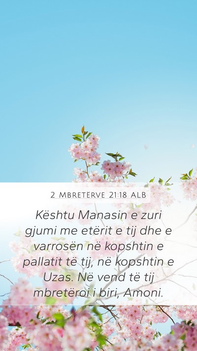 2 Mbretërve 21:18 ALB Bible Verse Image