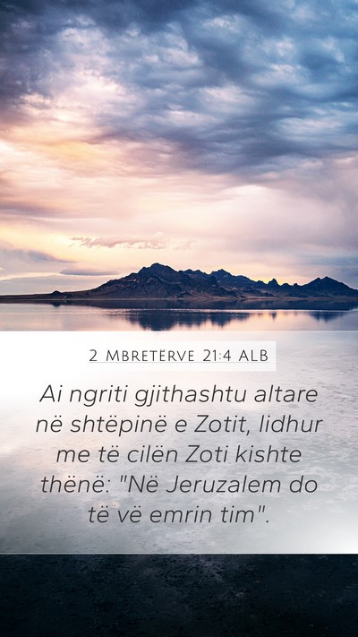 2 Mbretërve 21:4 ALB Bible Verse Image