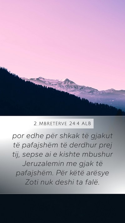 2 Mbretërve 24:4 ALB Bible Verse Image