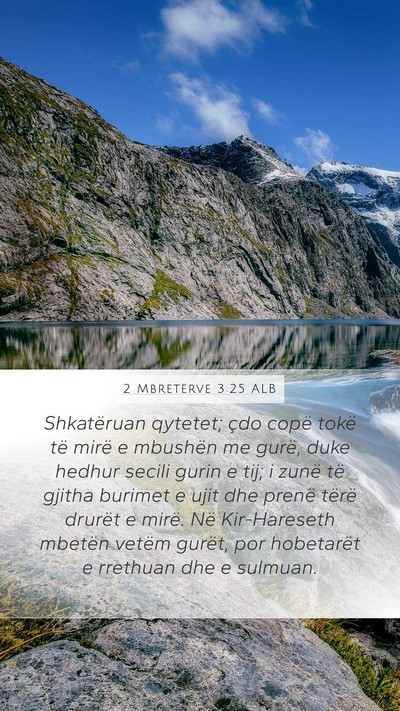 2 Mbretërve 3:25 ALB Bible Verse Image